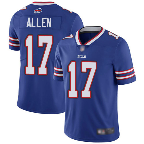 Men Buffalo Bills 17 Josh Allen Royal Blue Team Color Vapor Untouchable Limited Player NFL Jersey